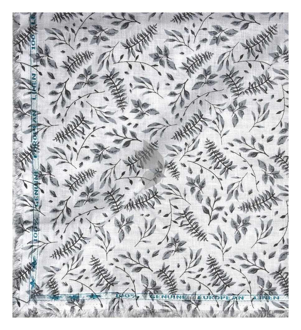 Weaves Empire 100% Genuine European Linen with 100 LEA count Grey colour Printed Unstitched Shirt Fabric - 1.60 Mts / VV2195-picture-10