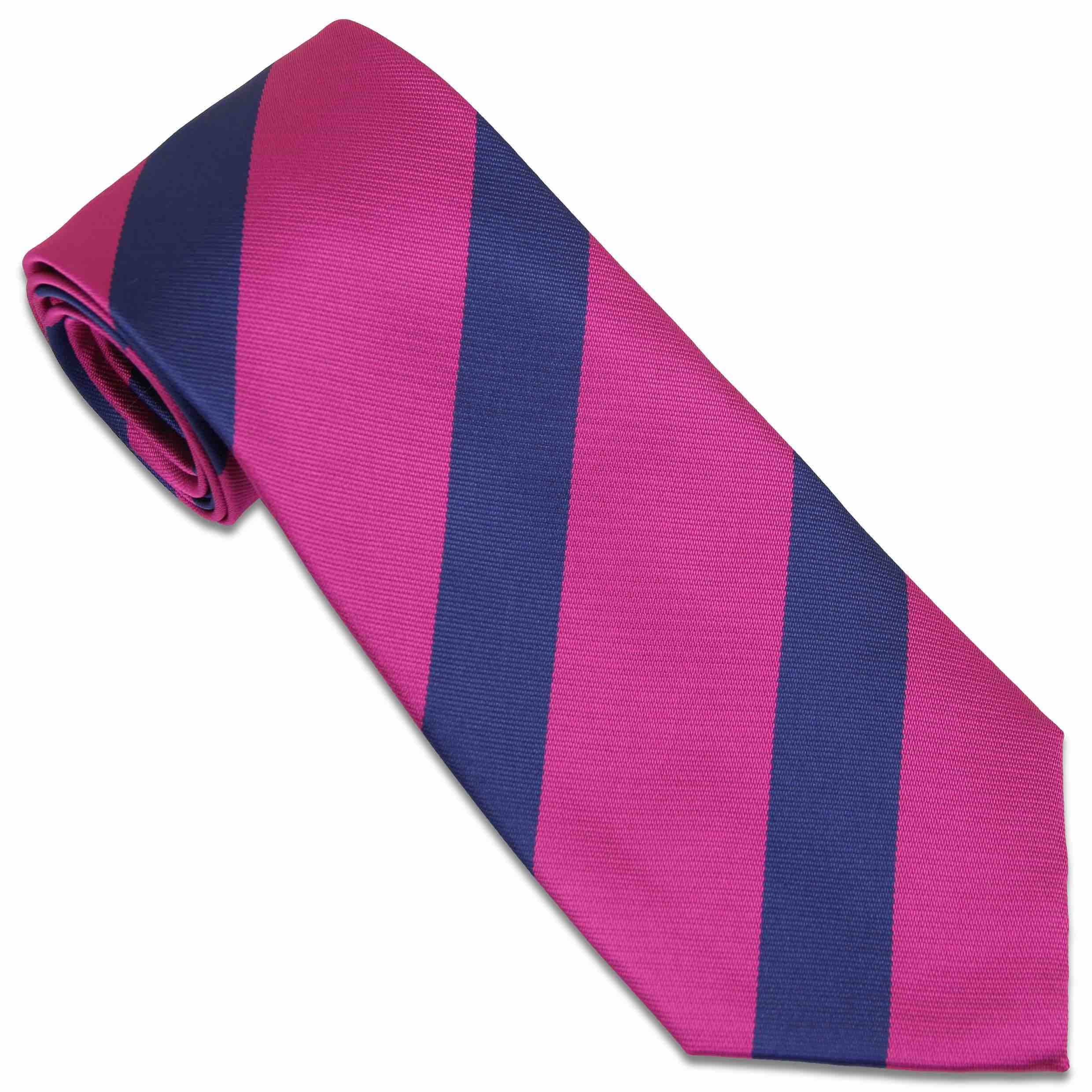 The Regimental Shop Men's Blue/Pink Royal Welch Fusiliers Polyester Regital Tie