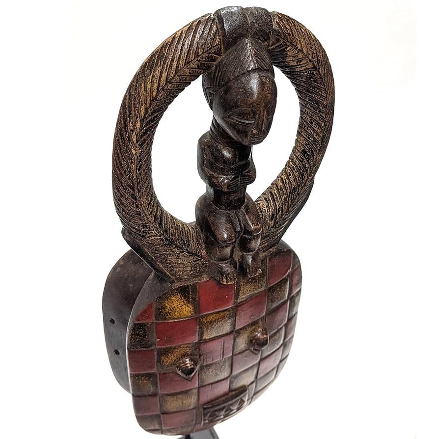 プレプレ バウレ族 仮面 お面 マスク 工芸 民芸品 アフリカンアート ② プレプレ バウレ族 仮面 お面 マスク 工芸 民芸品 アフリカン