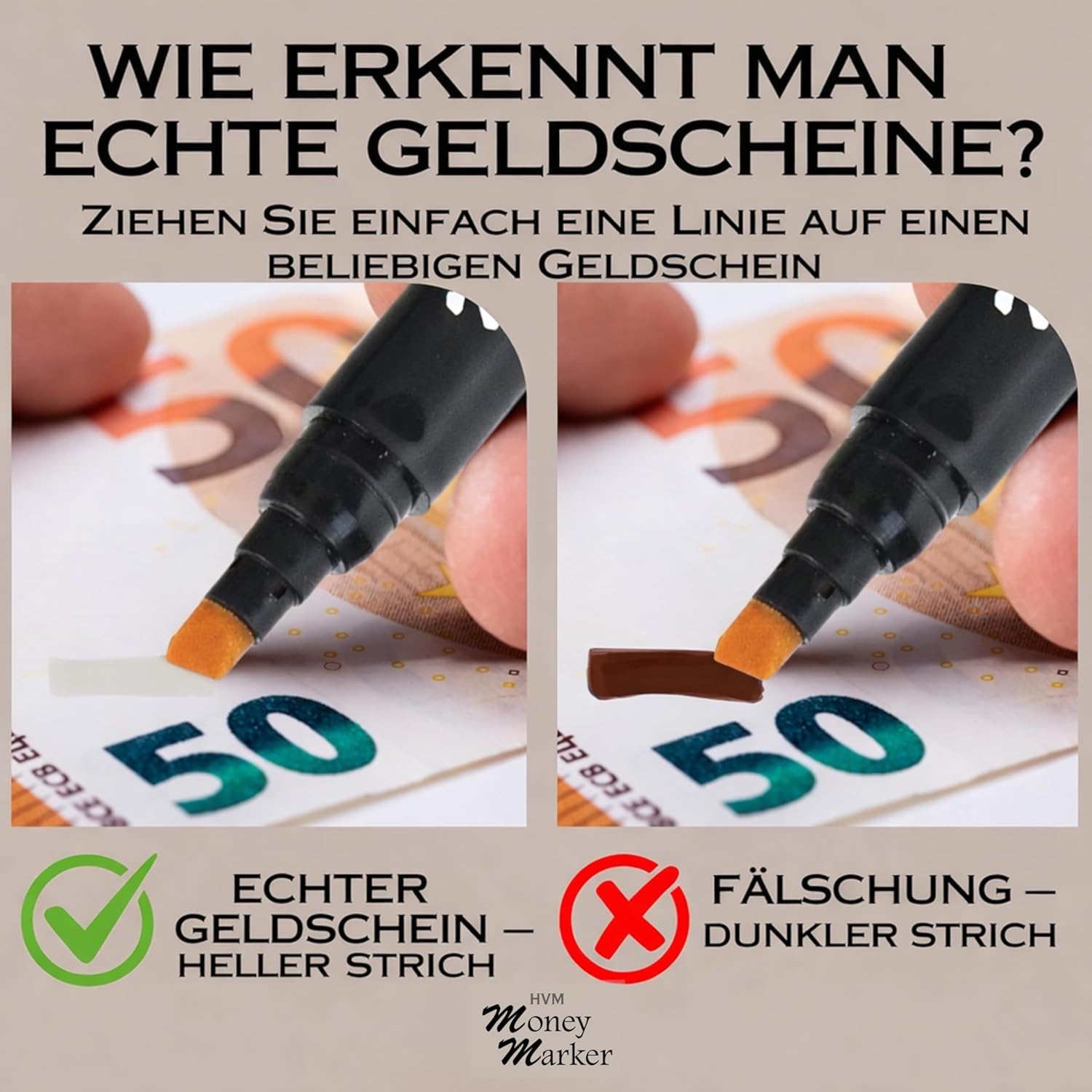 HVM Counterfeit Money Detector Pen (18 Counterfeit Pens) - Money Marker Bill Detector Pen with Upgraded Chisel Tip - Detect Fake Bills, Universal False Currency Checker Pack