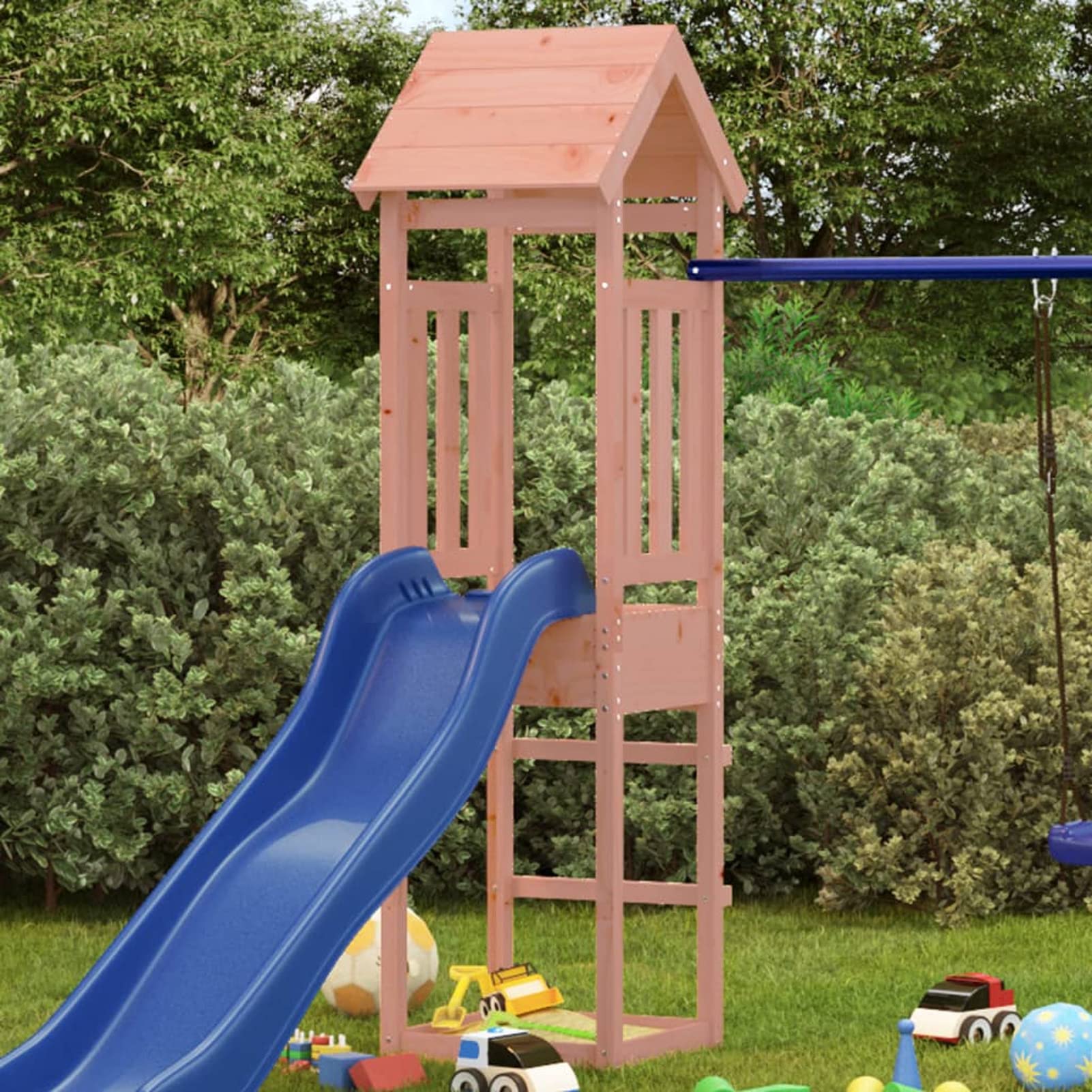 Lechnical Torre da Gioco 52,5x46,5x206,5 cm in Legno Massello di Douglas,Gioco da Giardino,Torre da Esterno,Giochi per Esterno Bam bini-826512