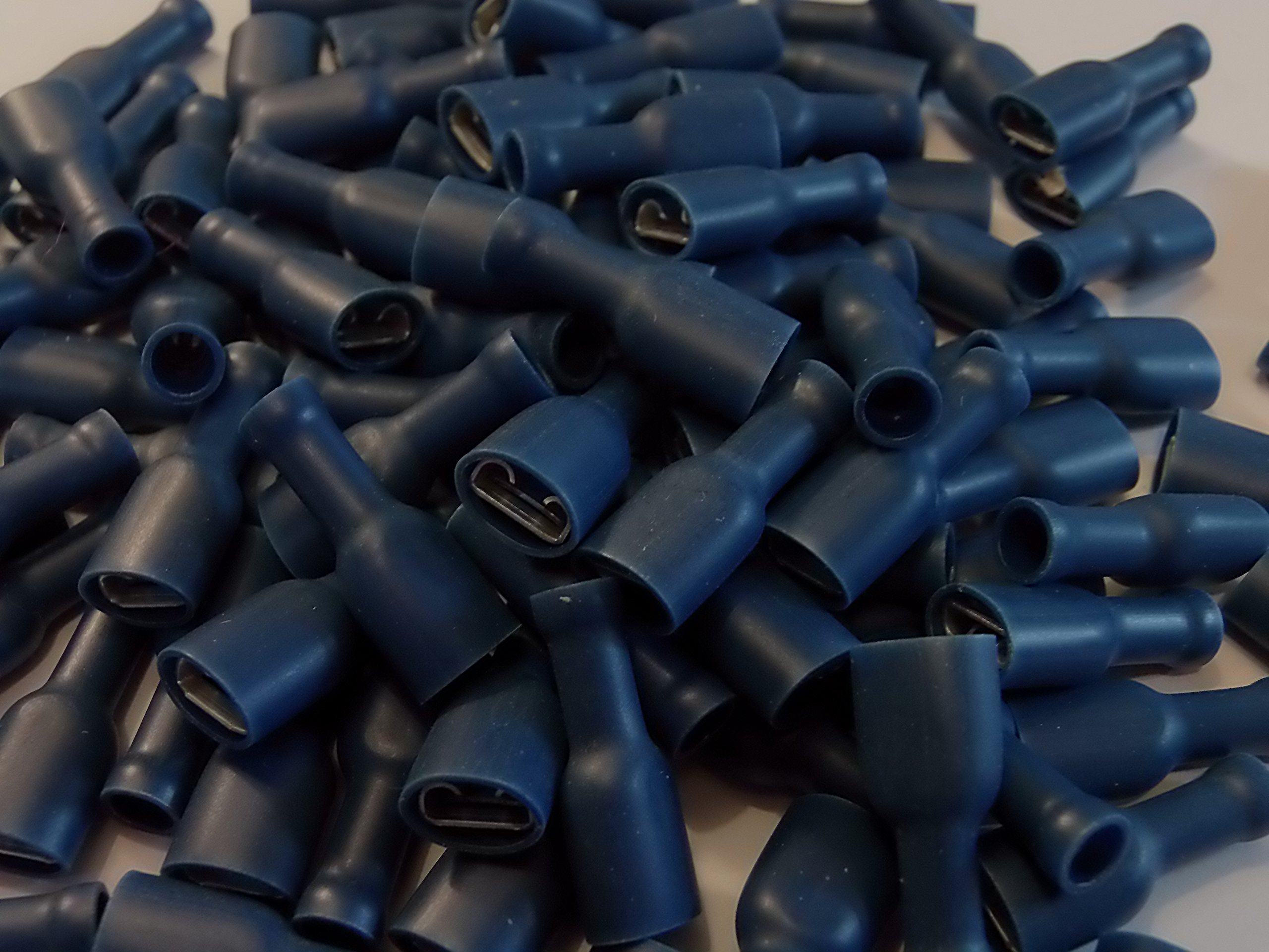 50pcs 6.3 Plug Spring FDD2 250 Brass Terminals Mother Pre Insulated Terminals Li - Foto 4