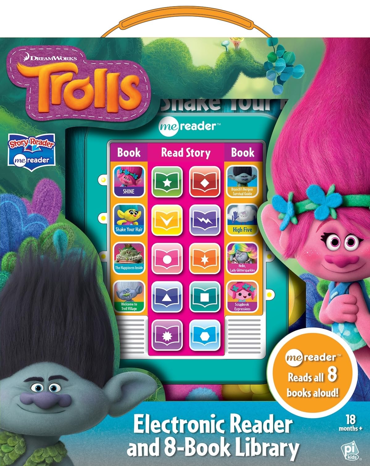 Dreamworks Trolls - Me Reader Electronic Reader 8 Sound Book Library Box Set - PI Kids