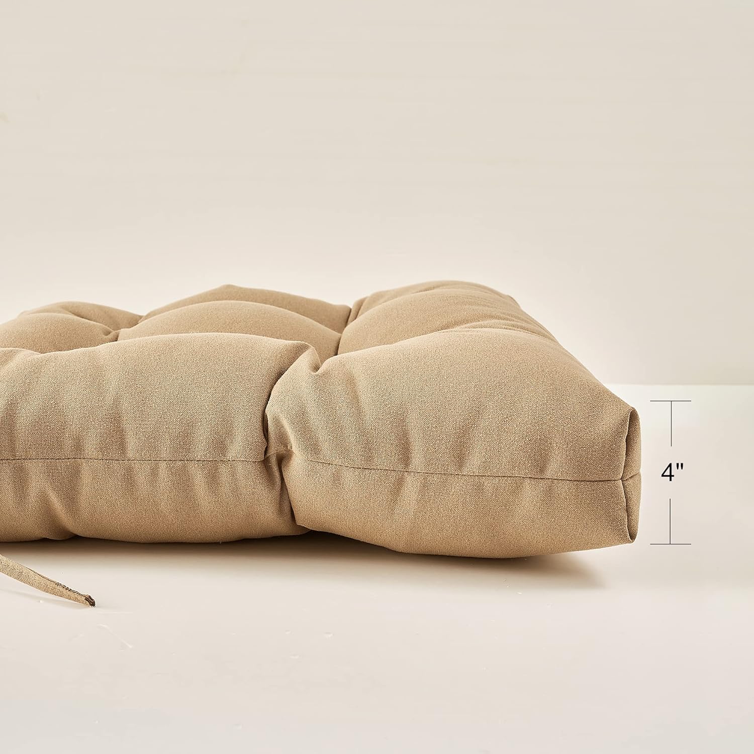 ARTPLAN Patio Chair Cushion,Tufted Adirondack Outdoor Chair Cushion,Wicker High Back Outdoor Seat Cushion,Set of 4,21"X21"X4" (4 Pack)