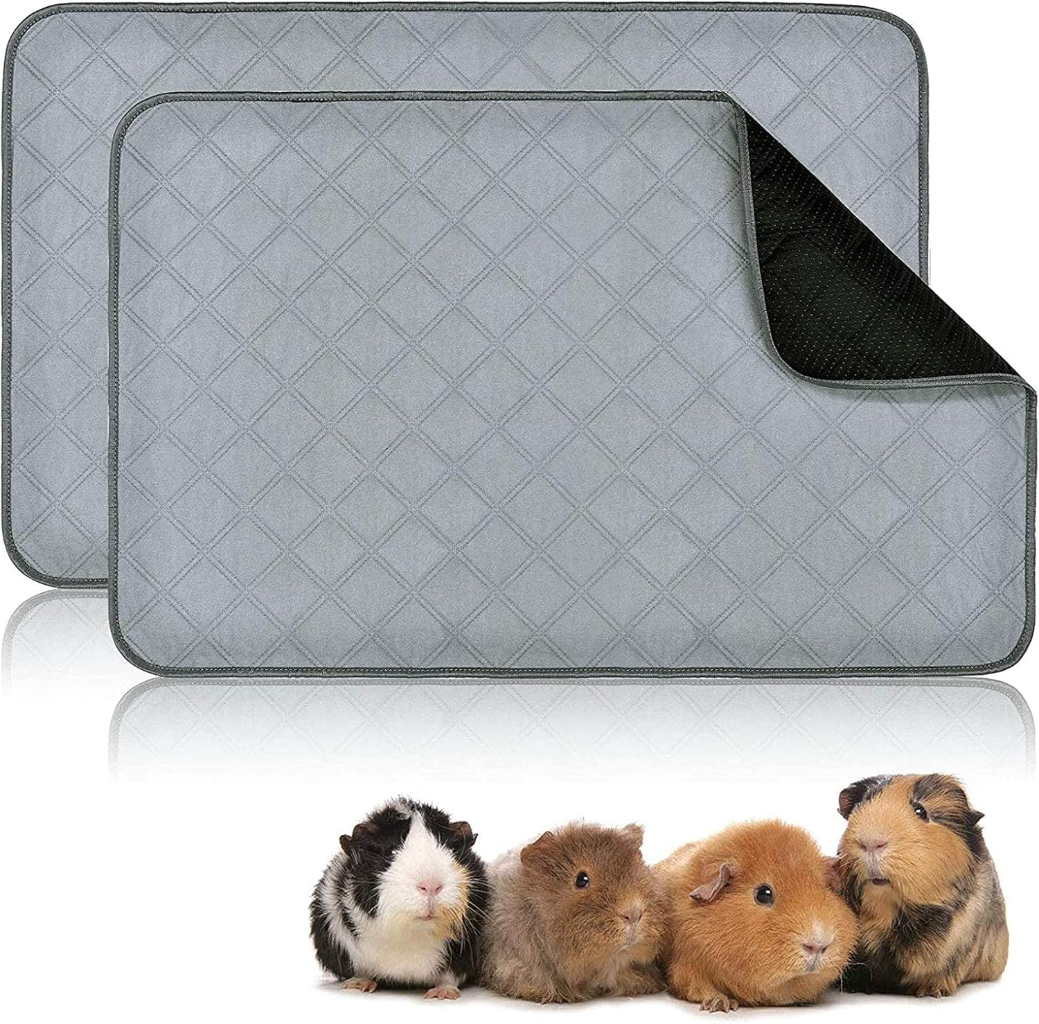 RYPET Guinea Pig Fleece Cage Liners 2 Pack Washable Guinea Pig Pee