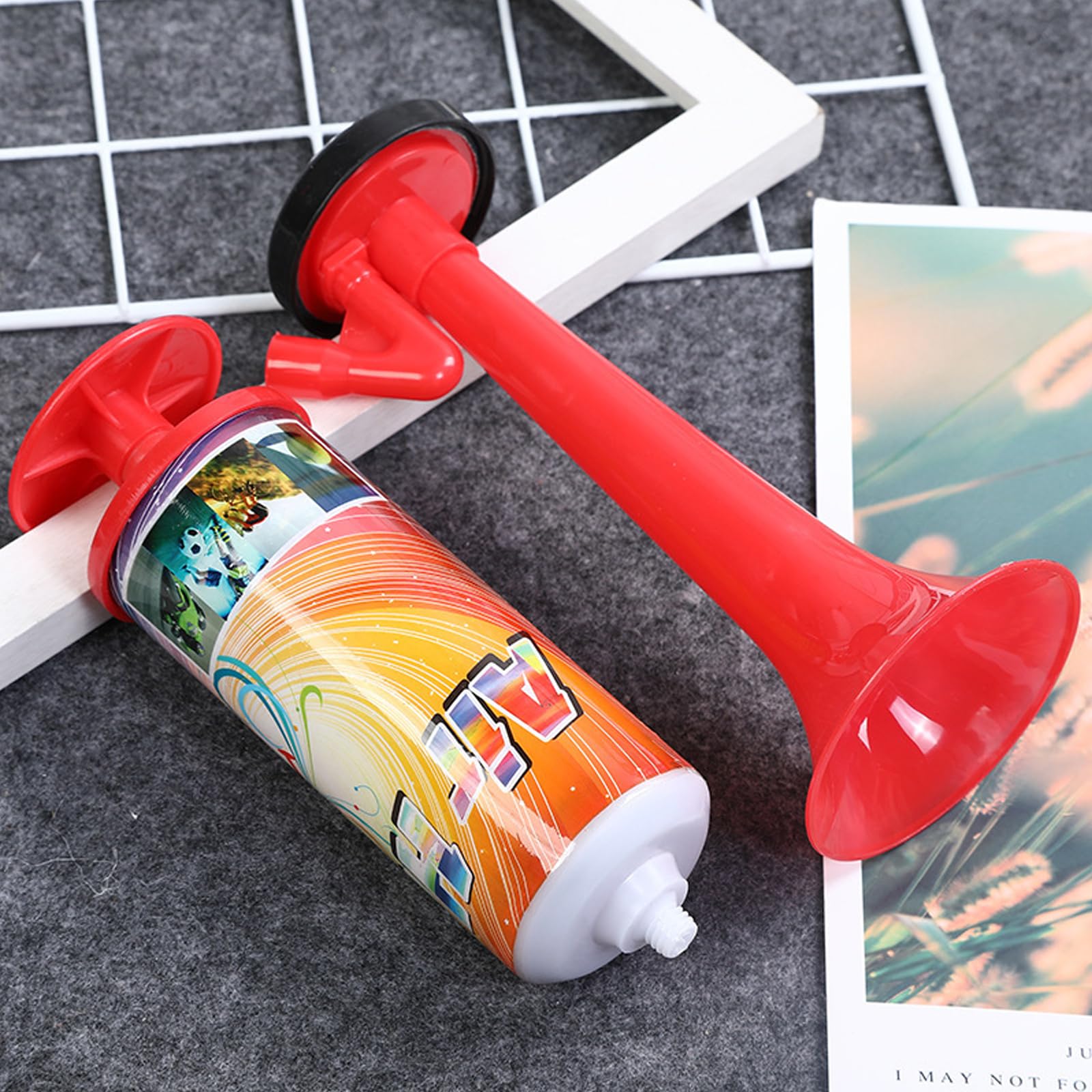 Bocina de Aire Portátil, Bocina de Bomba de Aire Portátil, Bocina Neumática, Tweeter, Adecuada para Paseos en Barco, Eventos Deportivos, Fiestas, Cumpleaños y Otras Ocasiones (Estilo 1)