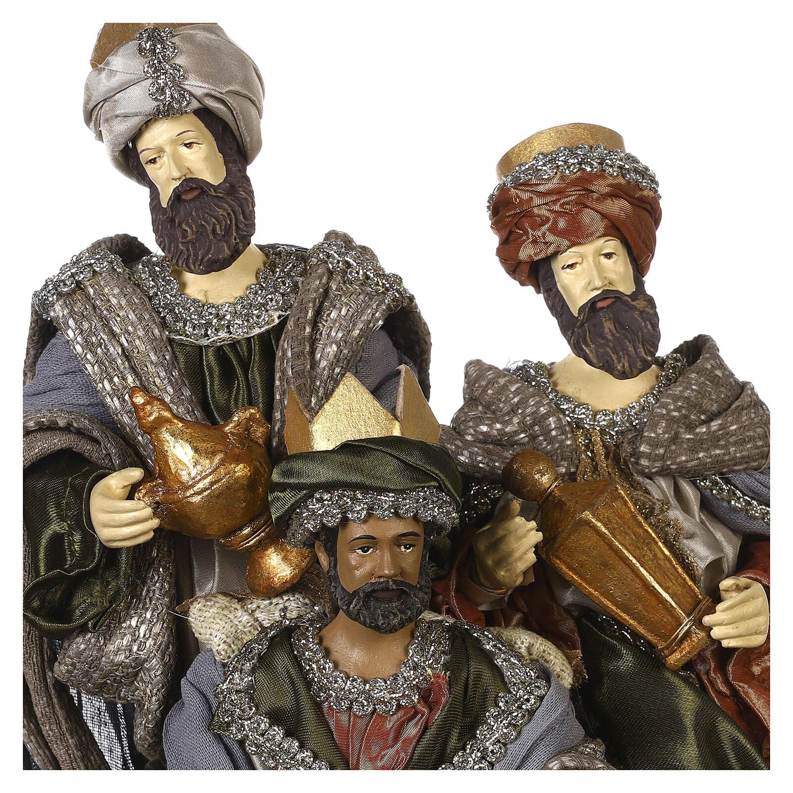 Holyart Wise Men of 30 cm, Celebration collection, resin and fabric
