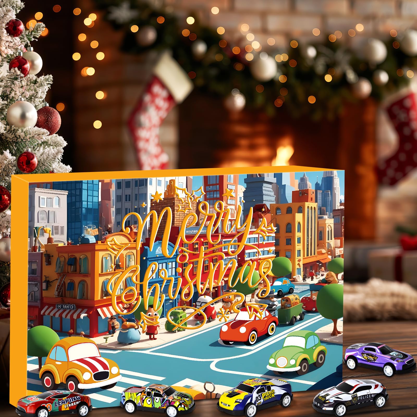Calendrier De L'Avent Voiture De Police Cadeaux De Noël 2025 Pour