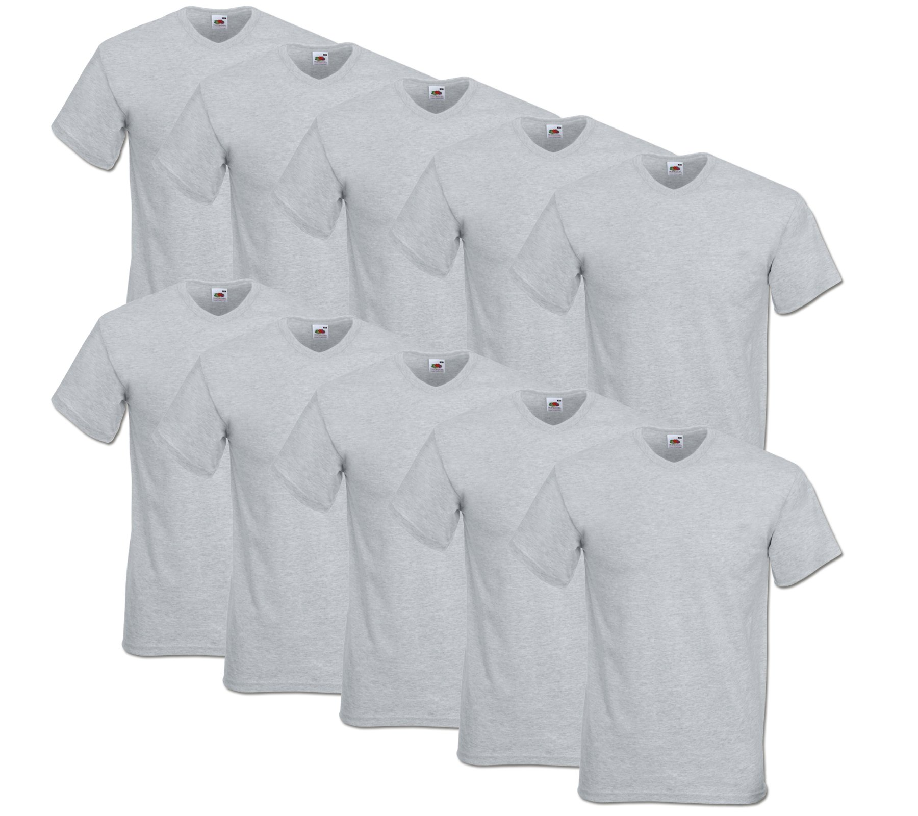 Fruit of the Loom Valueweight V-Cuello Té Camiseta (Pack de 10) para Hombre