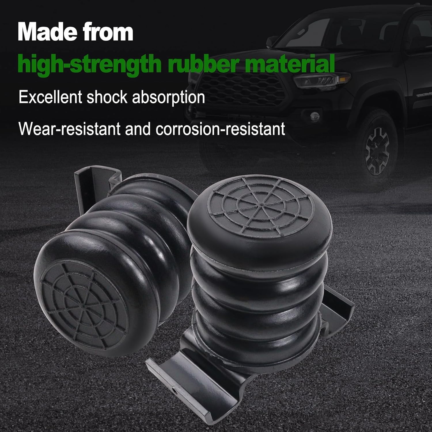 2Pcs SSR-612-47 Rear Air Helper Springs kit, Rear Air Suspension Helper Springs System Fit for 2016-2023 Toyota Tacoma Hilux, for Nissan Frontier, for Isuzu Dmax (Left & Right)
