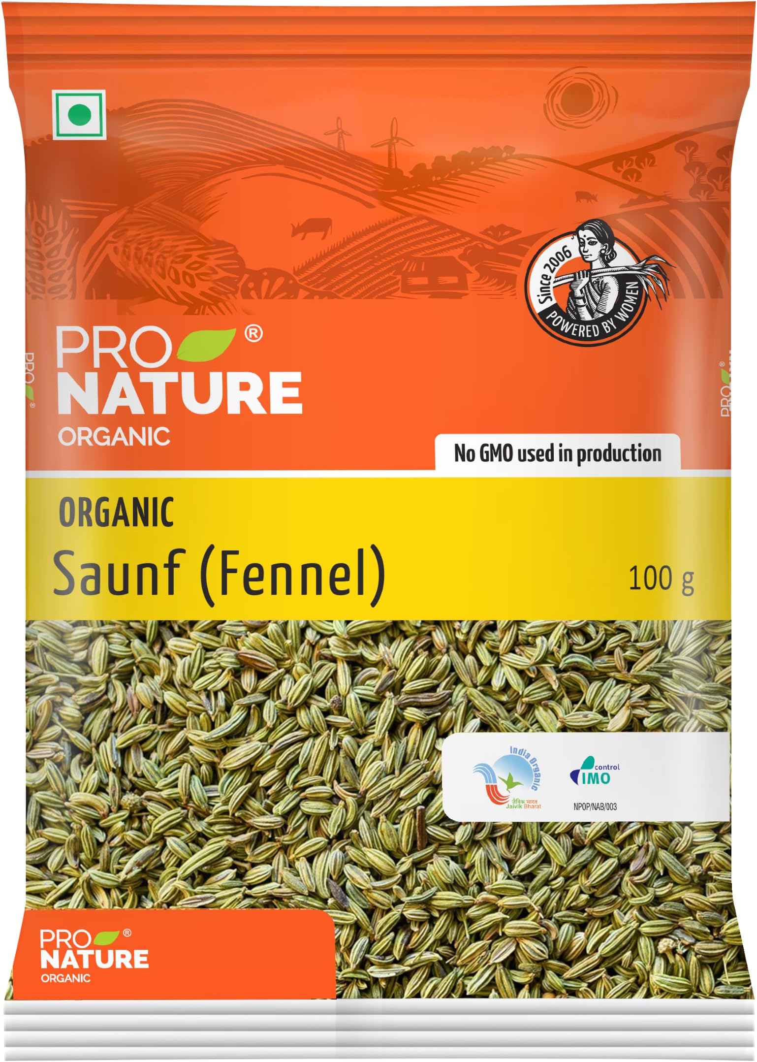 Pro Nature Saunf Fennel 100 Gram - Seeds