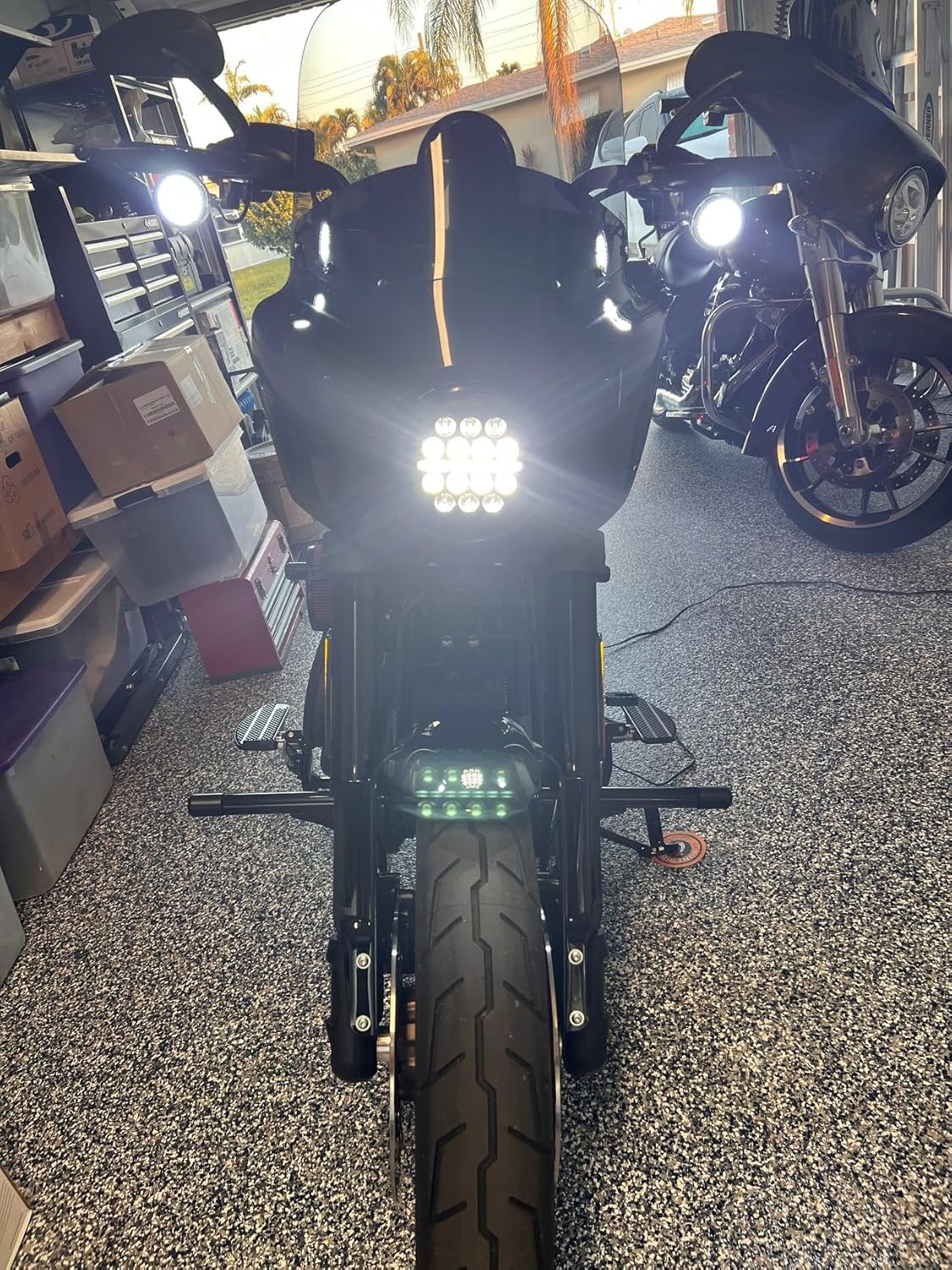 Eagle Lights SL8921B-SFT18 5.75 5-3/4 Inch LED Headlight Kit Compatible With 2018 and Newer Harley Davidson Softail Low Rider S