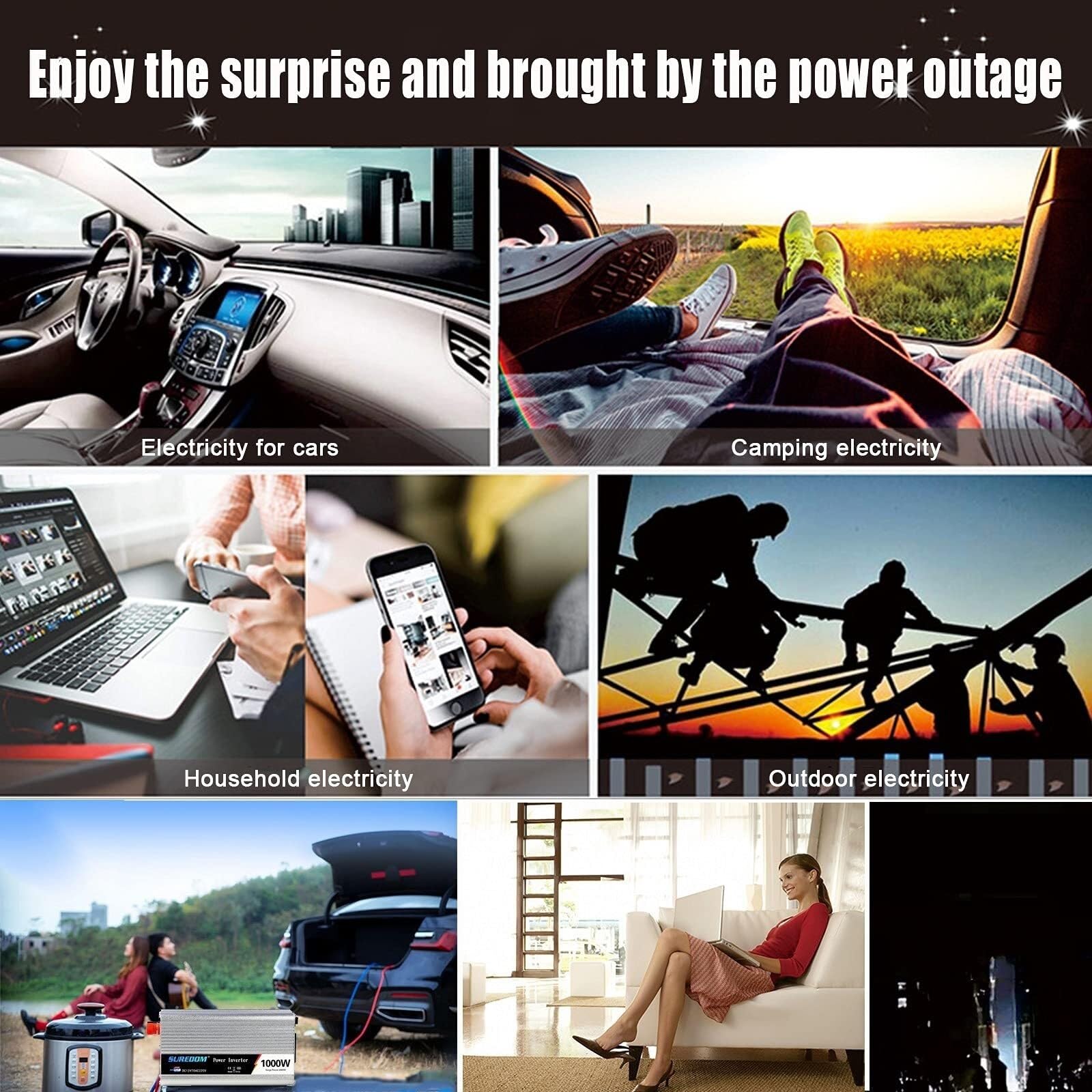 Czysty falownik sinusoidalny 6000 W 12 V 24 V 48 V 60 V na 110 V 220 V zestaw przekaźników typu split Charge przetwornica napięcia z Dual-AC (12Vto110V)