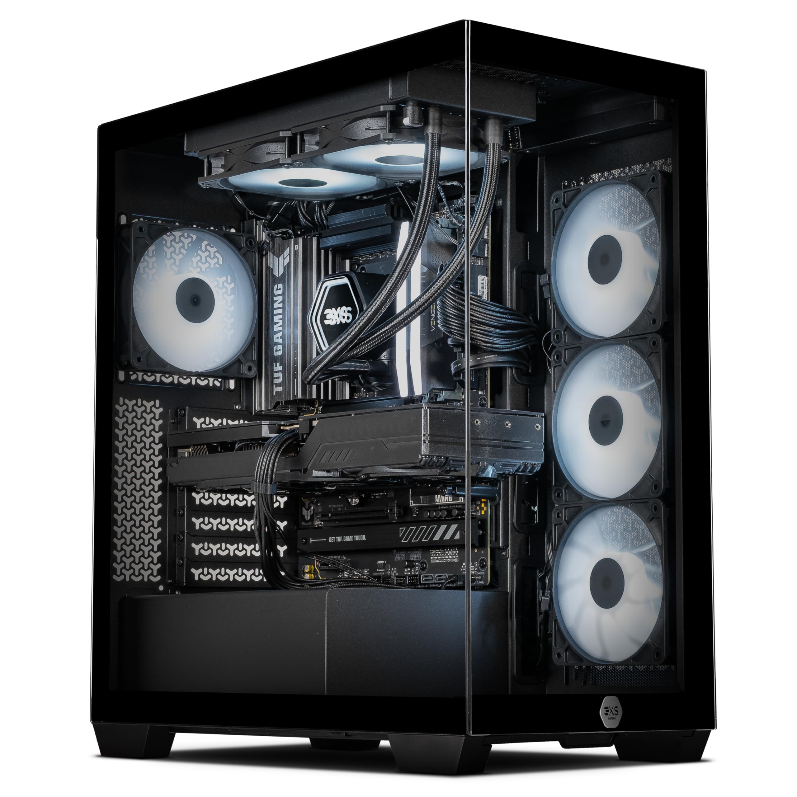 3XS Gaming PC | Vindicta RX 9070 XT | AMD Ryzen 7 9800X3D | 32GB DDR5 6000MHz RAM | 2TB NVMe M.2 SSD | WiFi | 850W PSU | 360mm Liquid Cooler | AI Ready | Windows 11 — view 7