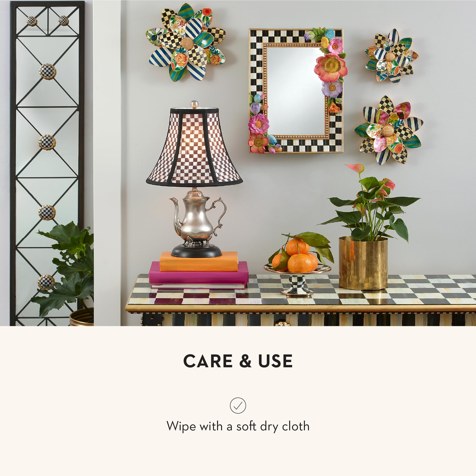 Amazon.com: MACKENZIE-CHILDS Wallflower, Hanging Floral Wall Decor