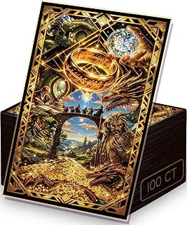 MTG Card Sleeves 100 Pcs, Textured Back Art Sleeves Deck Protector, HD Clear Front & Matte Back, Ultra-Durable, Smooth Shuffle Standard Size Card Sleeves Fit TCG MTG Cards - Ancient Legends