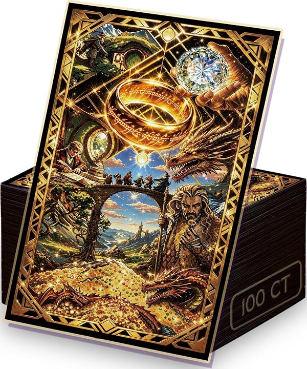 MTG Card Sleeves 100 Pcs, Textured Back Art Sleeves Deck Protector, HD Clear Front & Matte Back, Ultra-Durable, Smooth Shuffle Standard Size Card Sleeves Fit TCG MTG Cards - Ancient Legends by POPBATH - Used condition - US$12.41