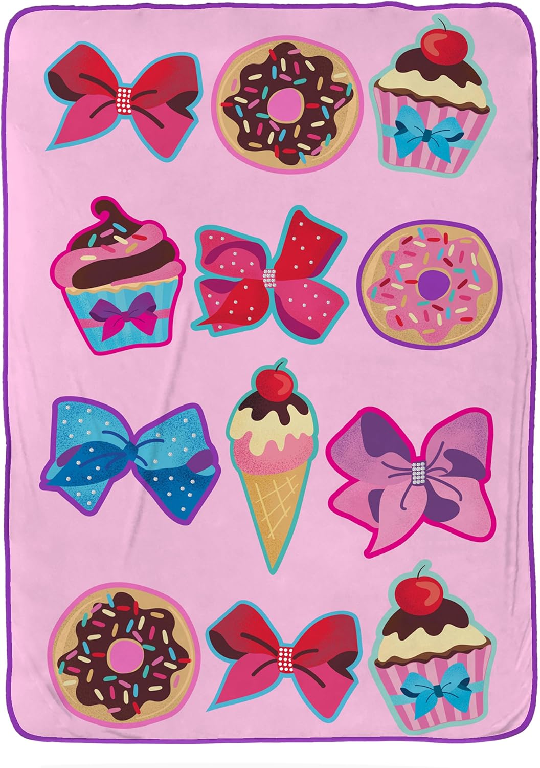 Nickelodeon JoJo Siwa Follow Your Dreams Pink Plush 62" x 90" Twin Blanket