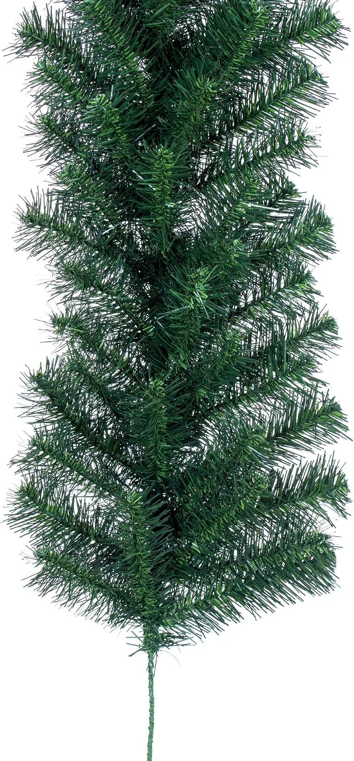Vickerman 9' Douglas Fir Artificial Christmas Garland - Unlit - Faux Fir Christmas Garland - Indoor or Outdoor Garland - Reliable and Durable - Faux Realistic Garland
