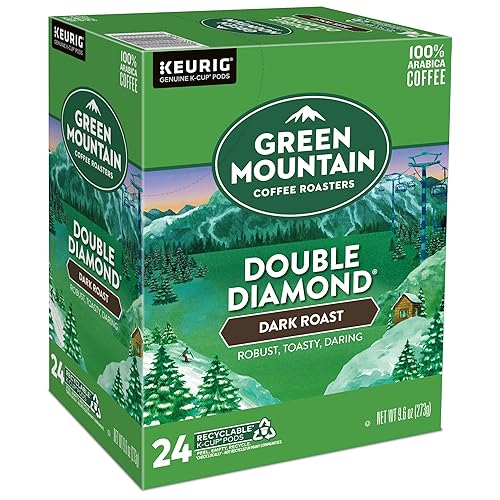 Vista 13 de Green Mountain Coffee Roasters Double Diamond, cápsulas Keurig K-Cup de una sola porción, cápsulas de café tostado oscuro, 96