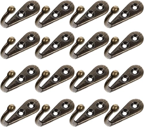 Cabilock 24 ganchos vintage montados en la pared para abrigos, toallas y llaves, perchas retro de bronce para organización elegante del hogar y