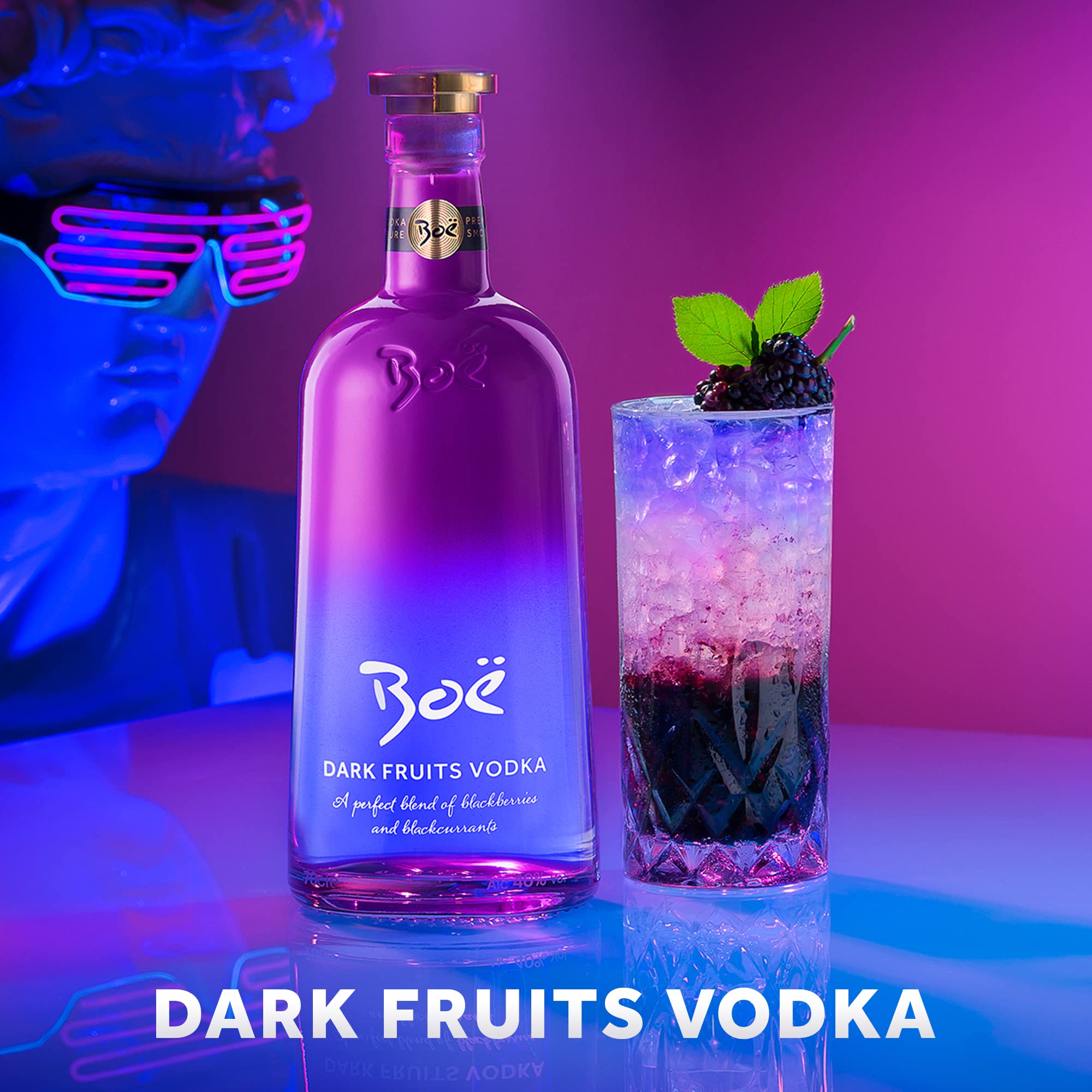 Boë Frutas oscuras - Vodka morado - Vodka Premium - Licores premium - Alcohol aromatizado - 70cl