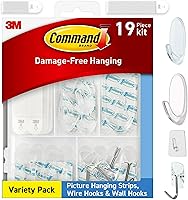Command Clear Variety Pack: Picture Hanging Strips, Wire Hooks & Wall Hooks - Damage-Free Hanging for 19 Home Decor Items