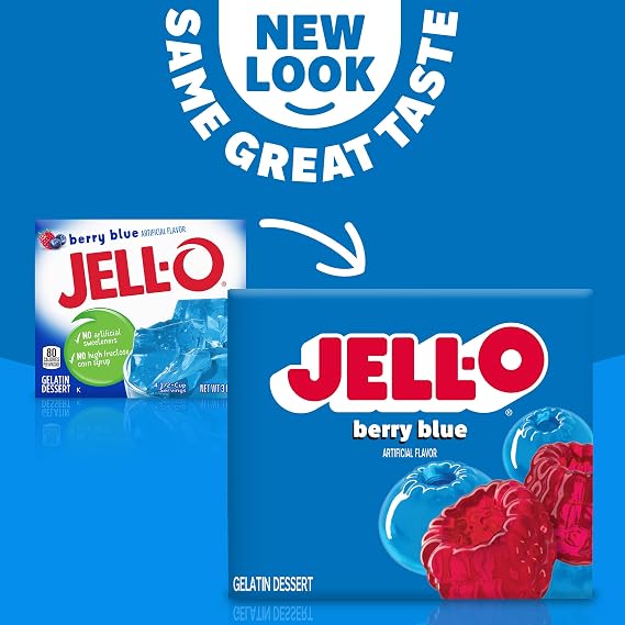 Jell-O Berry Blue Gelatin - 4 Pack