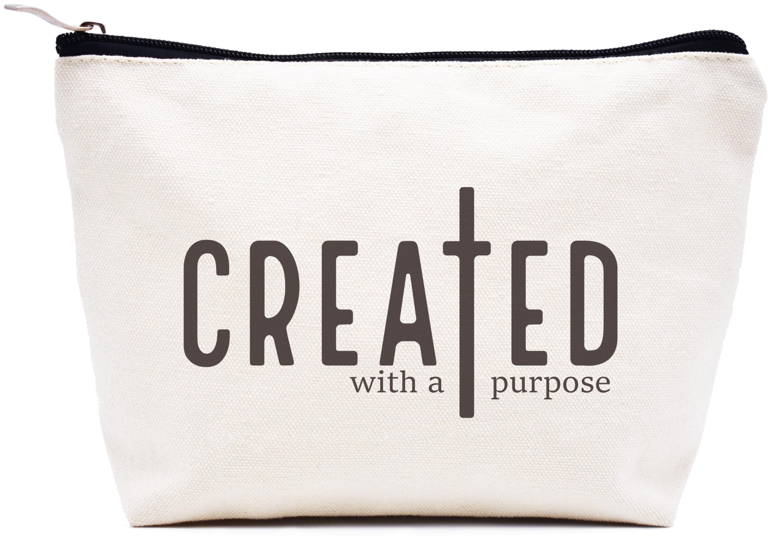 Affirmations Birthday Christmas Gifts-Makeup Bag Cosmetic Bag Travel Pouch Christian Scripture Religious Bible Verse Reminder Gifts for Women Girls