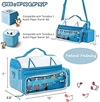 Vista 2 de Bolsa de transporte SFYBYHEART compatible con el juego de iniciación Toniebox, figuras Tonis, personajes Tonis, lindo estuche Tony, almacenamiento