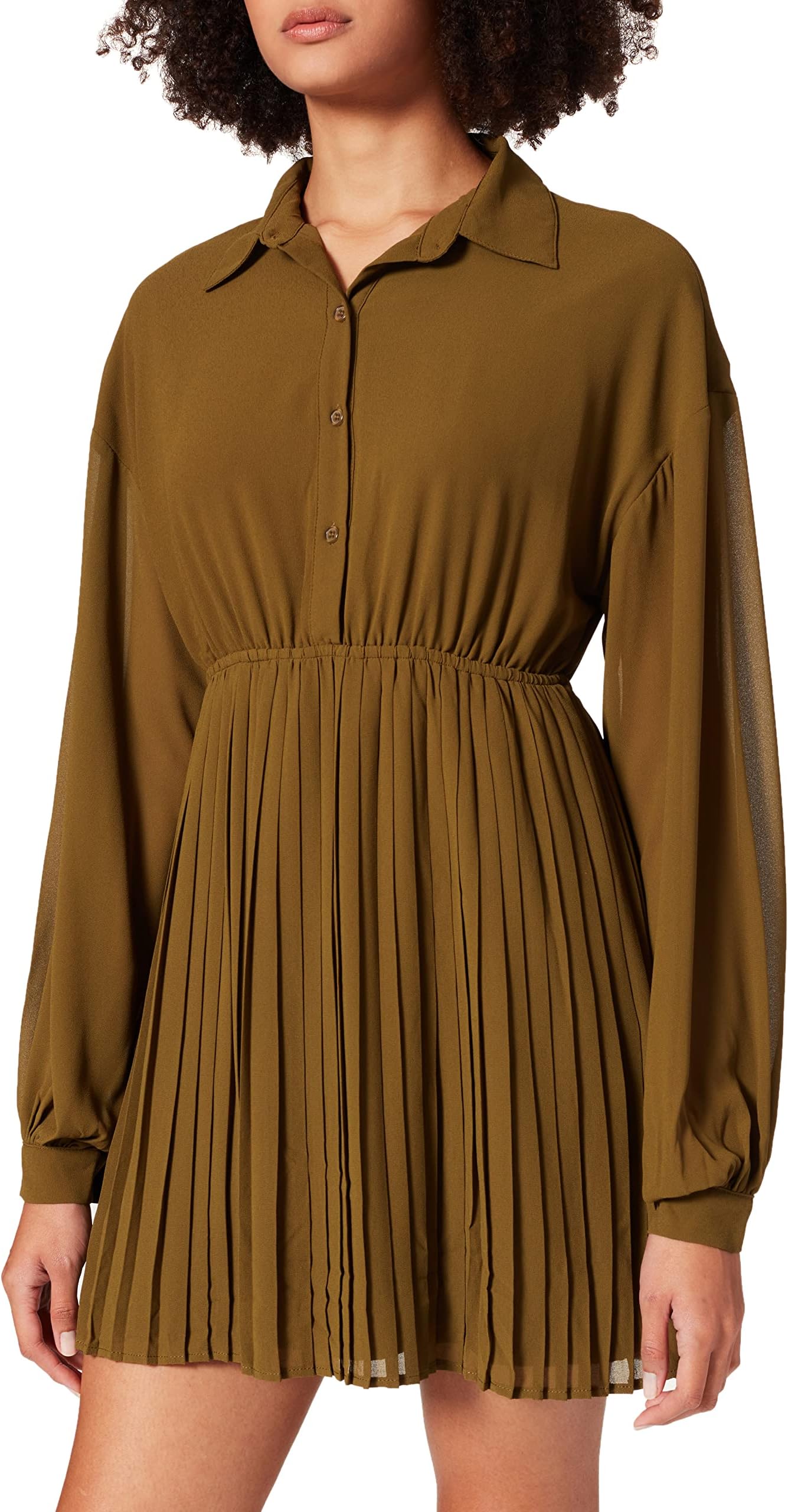 NA-KDwomens pleated mini dress Casual Dress