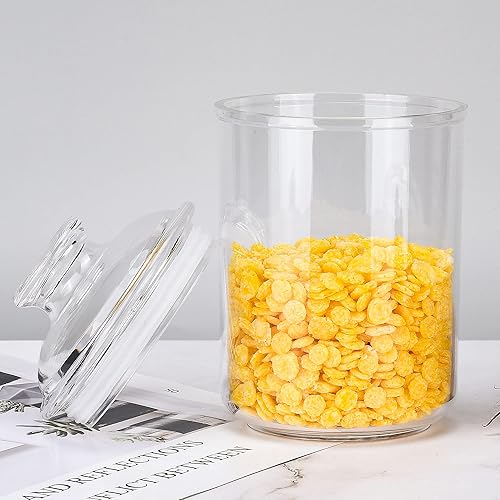 Miniatura 4 de Tarro de almacenamiento acrílico de 24 onzas, tapa hermética con anillo de sellado de silicona, recipiente ideal para azúcar, té, especias, hierbas,