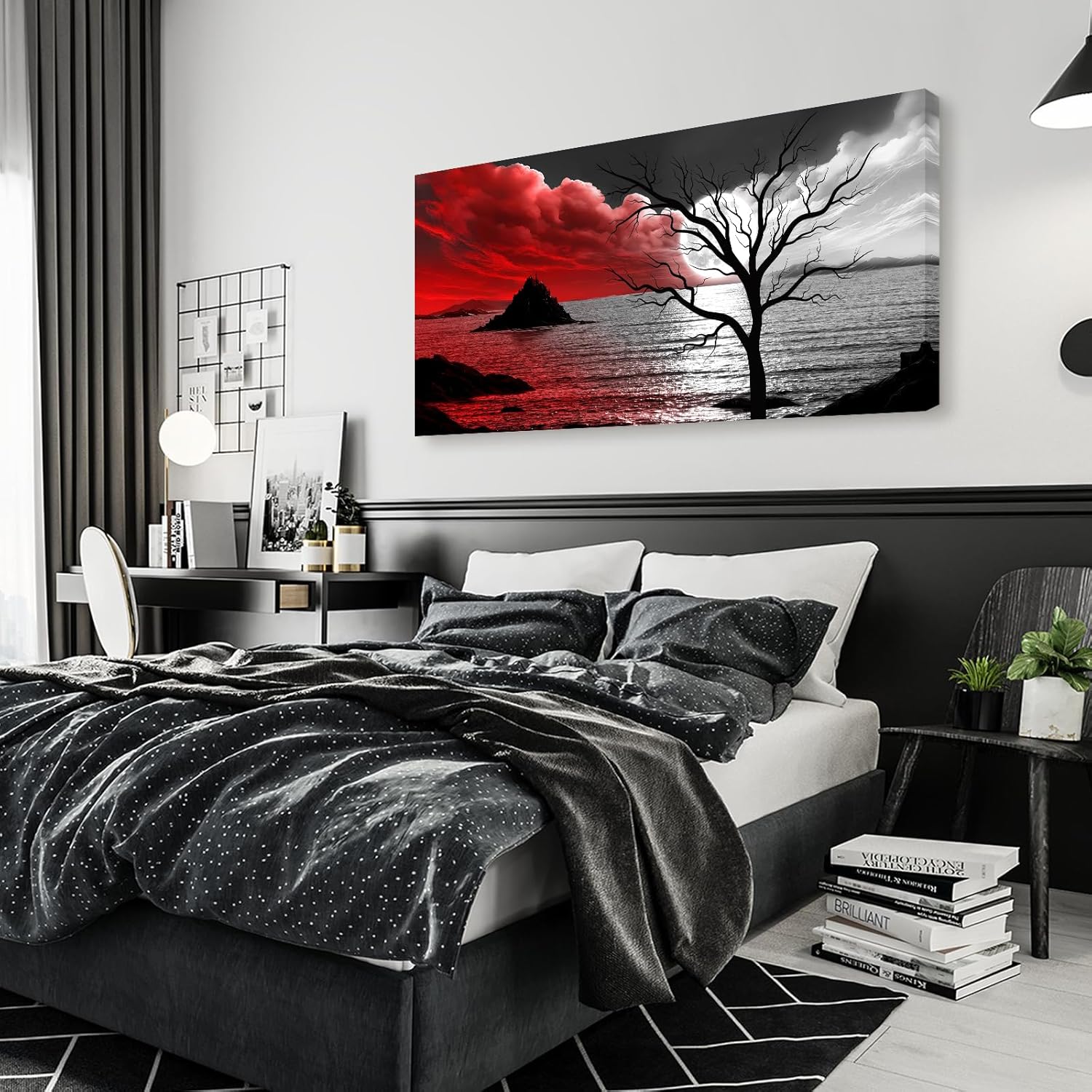 B0350 The Cloud Tree 1 Panels Modern Giclee Canvas Prints Artwork Abstract Seascape Paintings Reproduction Sea Beach Pictures Printed on Canvas Wall Art for Home Decorations Wall Decor