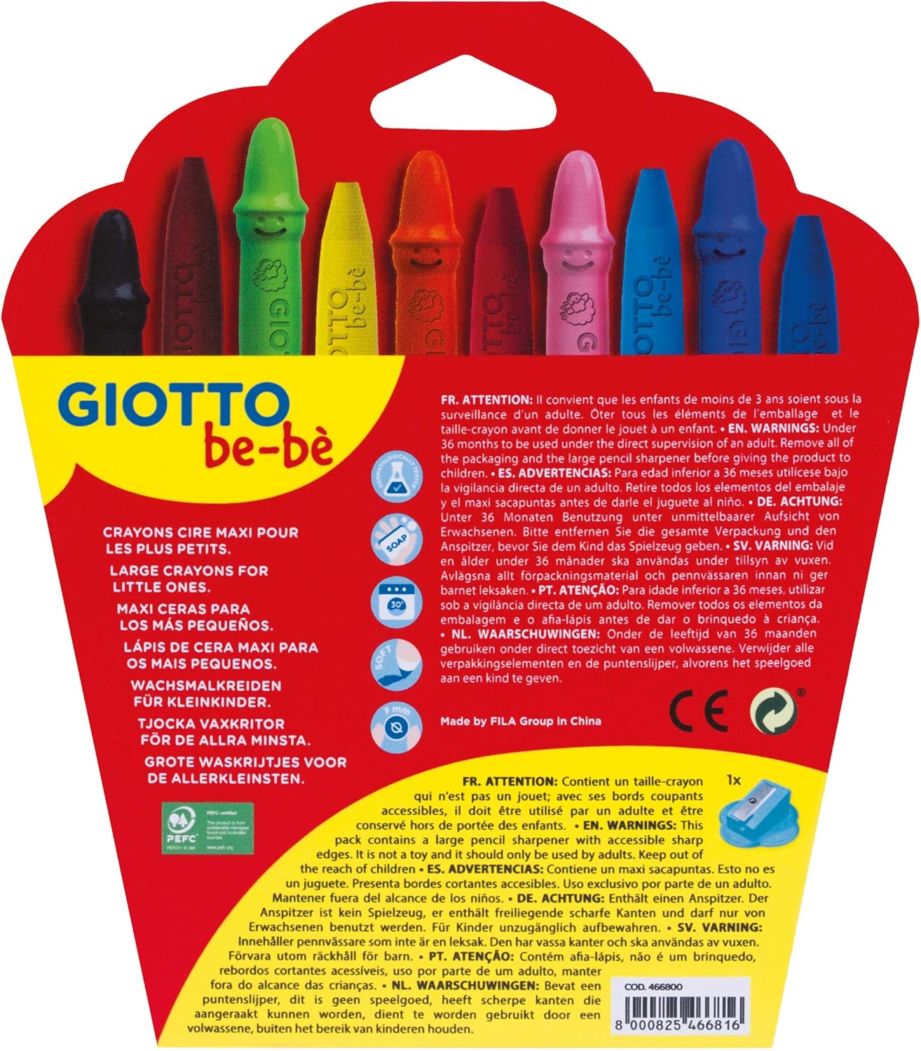 Amazon Com Giotto Be Be Super Wax Crayons Est 10 Pcs Sacap Arts Crafts Sewing