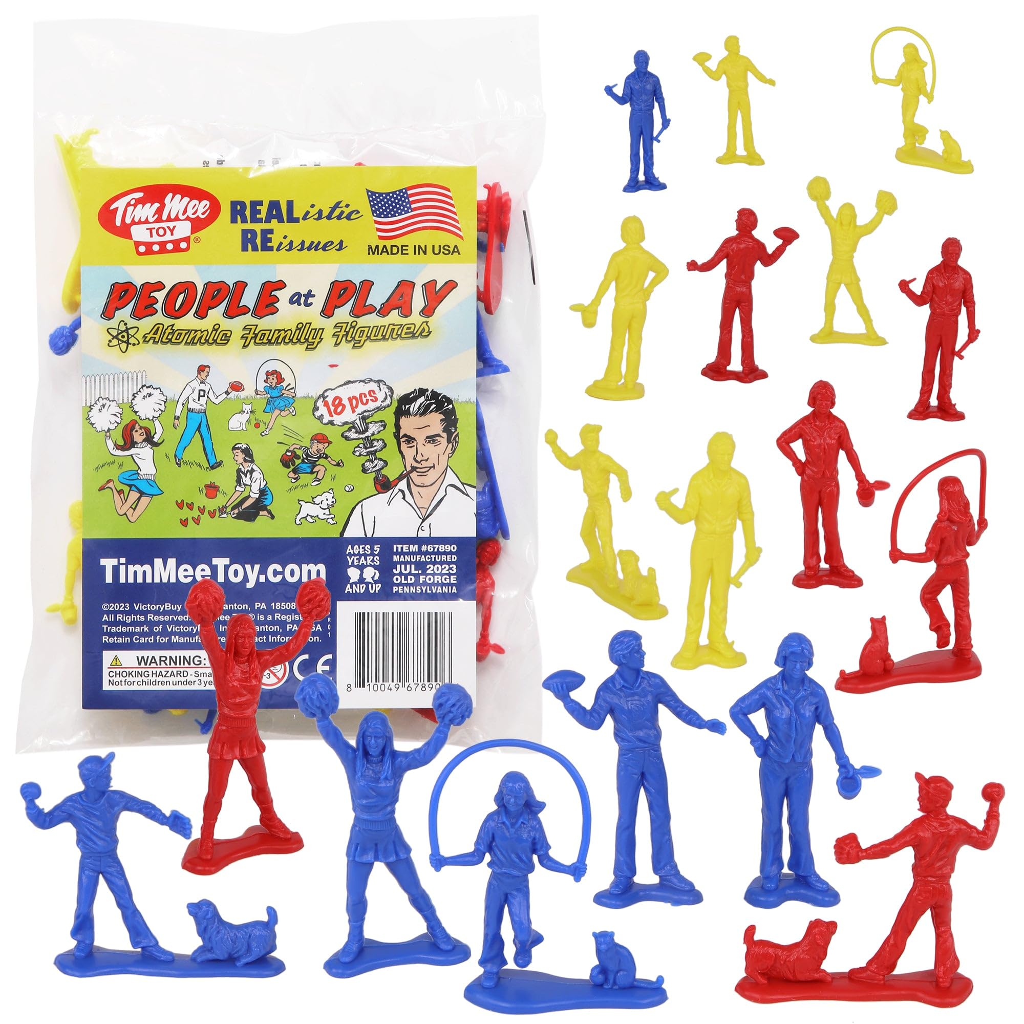 Amazon.com: Tim Mee People Play Figures - Yellow, Red, & Blue 18pc