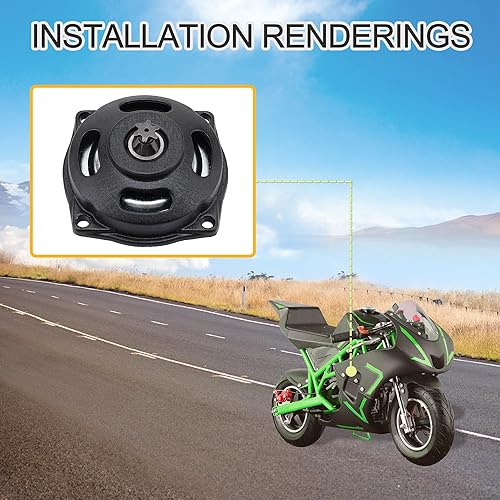 Miniatura 6 de GOOFIT Pequeño tambor de embrague de caja de cambios de 6 dientes para bicicleta de bolsillo de 2 tiempos 47cc 49cc