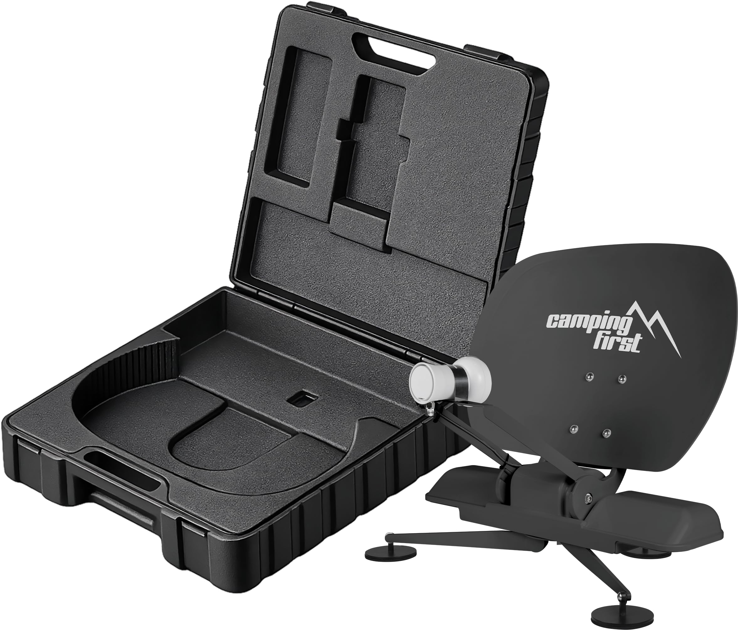 Satmex mobil 3 – Antenna sat mobile automatica – Antracite | Allineamento automatico su Astra 19,2°E, senza alimentazione esterna