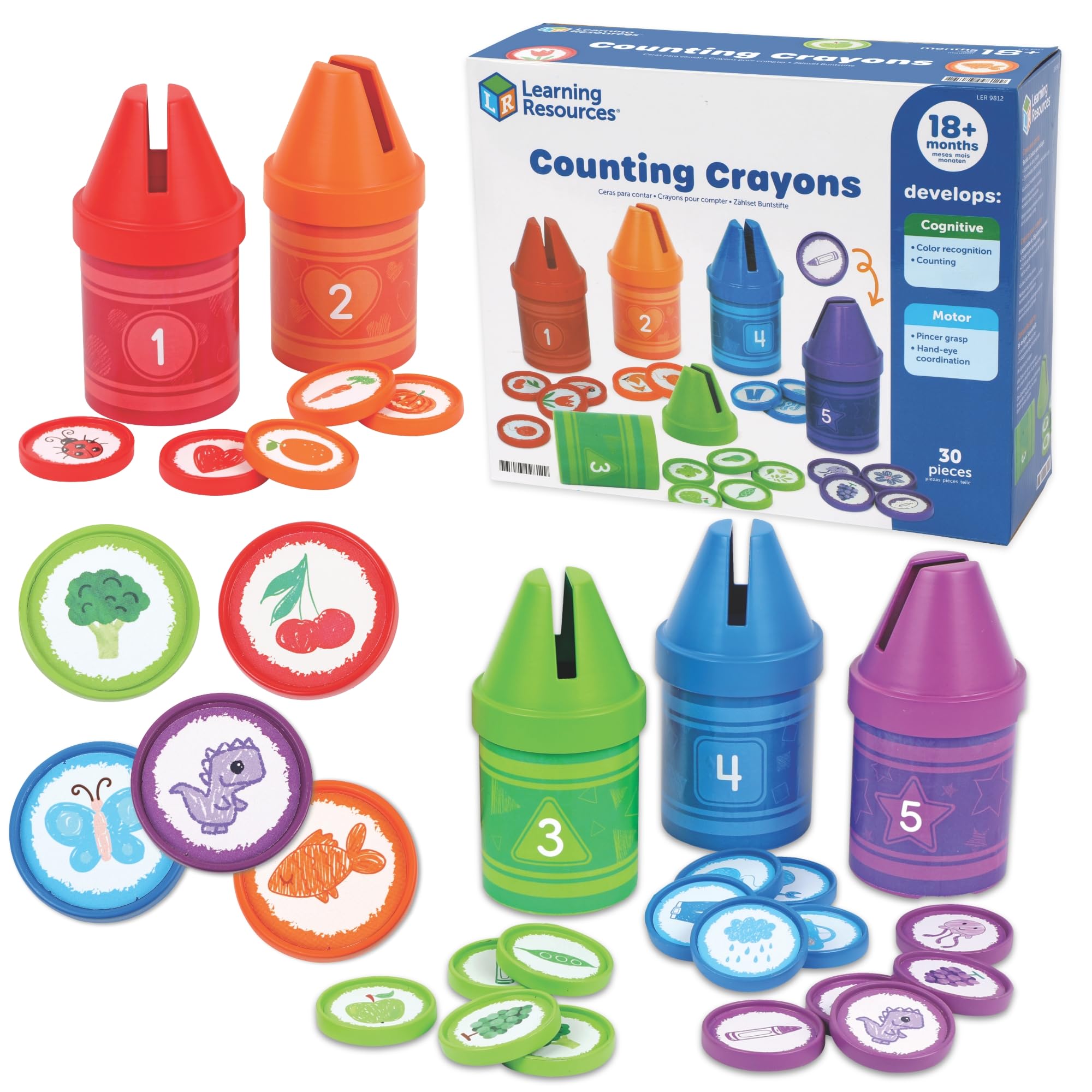 Learning Resources Counting Crayons, Ages 18 Months+, Early Maths Toy