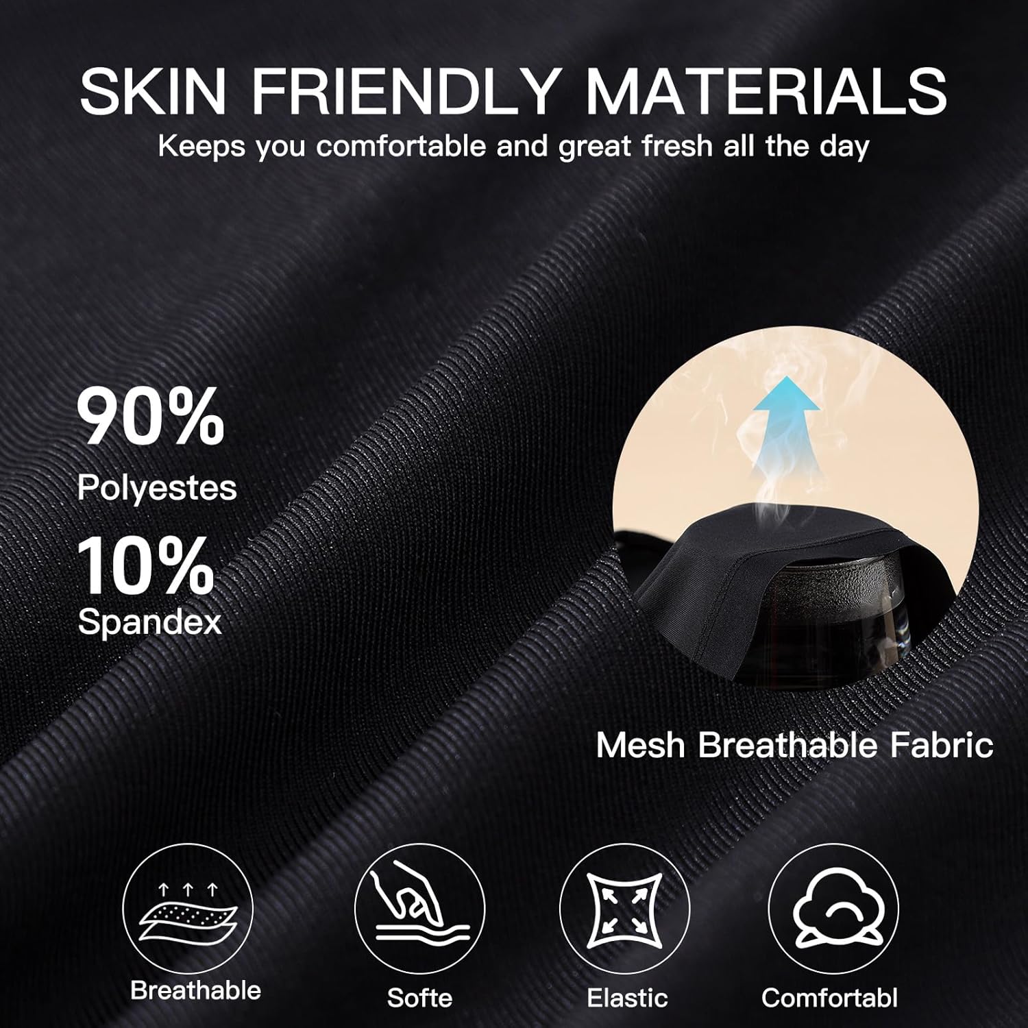 Womens High Waisted Tummy Control Underwear Full Coverage Comfort Briefs Moisture-Wicking Seamless Panties MultiPack - Image 3