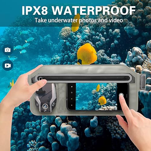 Miniatura 10 de SJEhome Funda impermeable IPX8 para teléfono con correa ajustable para la cintura, compatible con iPhone de la serie completa Galaxy de hasta 7
