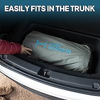 Vista 5 de LOSTHORIZON Colchón de aire de camping con espuma para Tesla, colchoneta de dormir autoinflable con saco de bomba, 4.5 pulgadas de grosor, R-Value