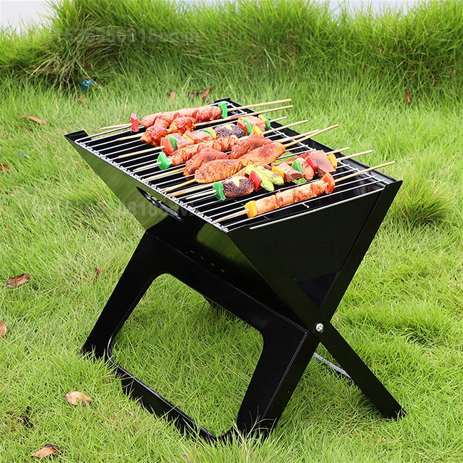 Grill kryty węglowy w kształcie litery X Składany mały grill do użytku domowego Przenośne grille Yakitori na węgiel drzewny,Grill ogrodowy