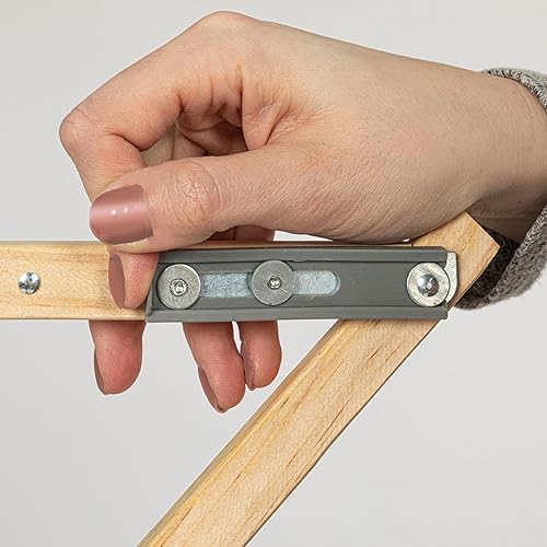 Vista 10 de Household Essentials X-Frame - Estante de secado de ropa, marco de madera estable con pies inclinados, varillas envueltas en vinilo suave, 23.8 pies