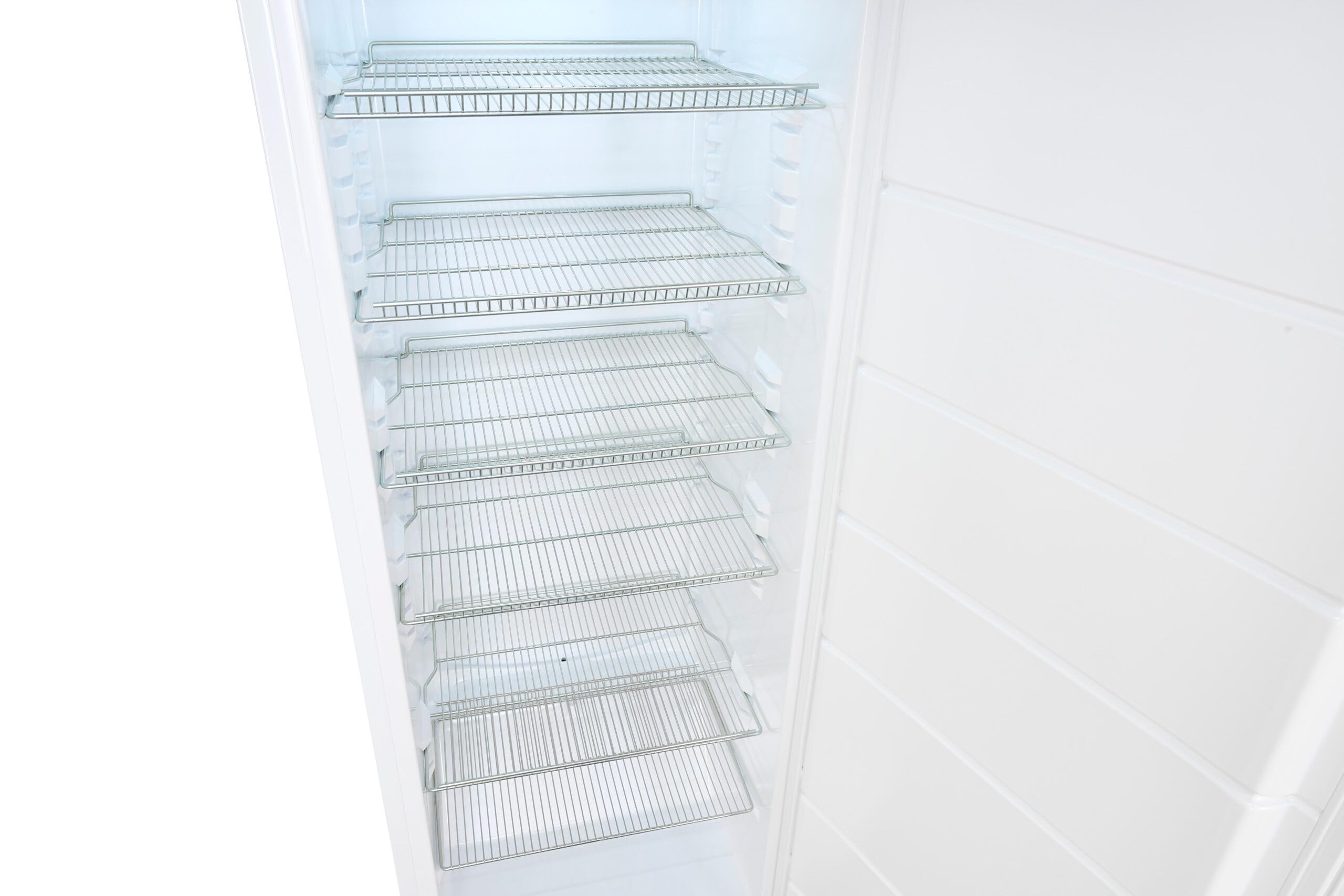 Exquisit® Frigorífico para Bebidas 296L, Color Blanco, Clase E, Puerta Reversible, 6 Estantes de Rejilla, Tirador Externo de Acero, Iluminación LED, Medidas (163,0 x 60,0 x 62,0 cm)
