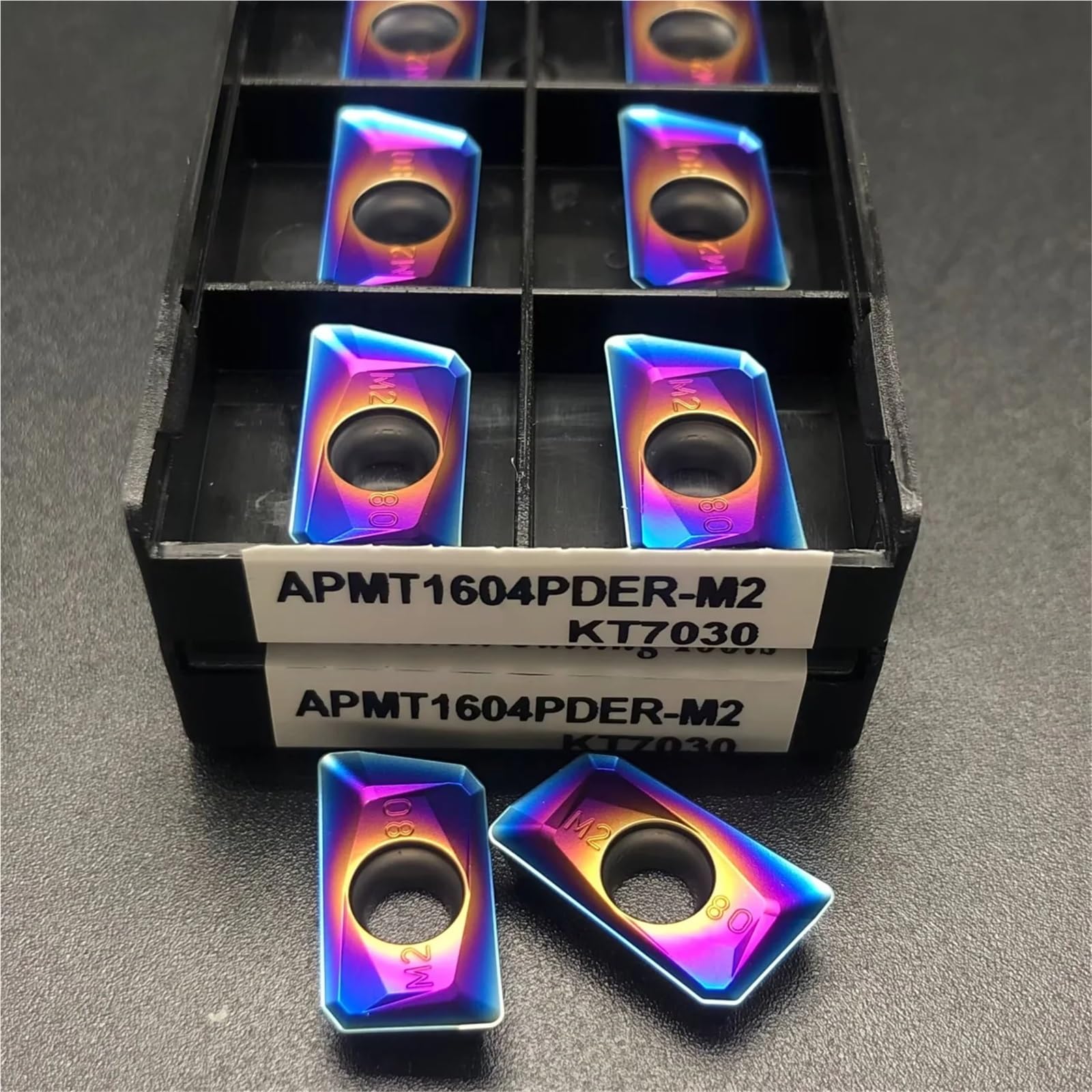 Inserto De Fresado Material Alta Dureza Acero Endurecido, 10 Uds(APMT1604H2 KT7030)