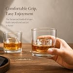 Kingrol 12 Pack Double vieille mode Whiskey Lunettes, 10 oz Verres pour scotch, bourbon, cocktails, boissons, eau