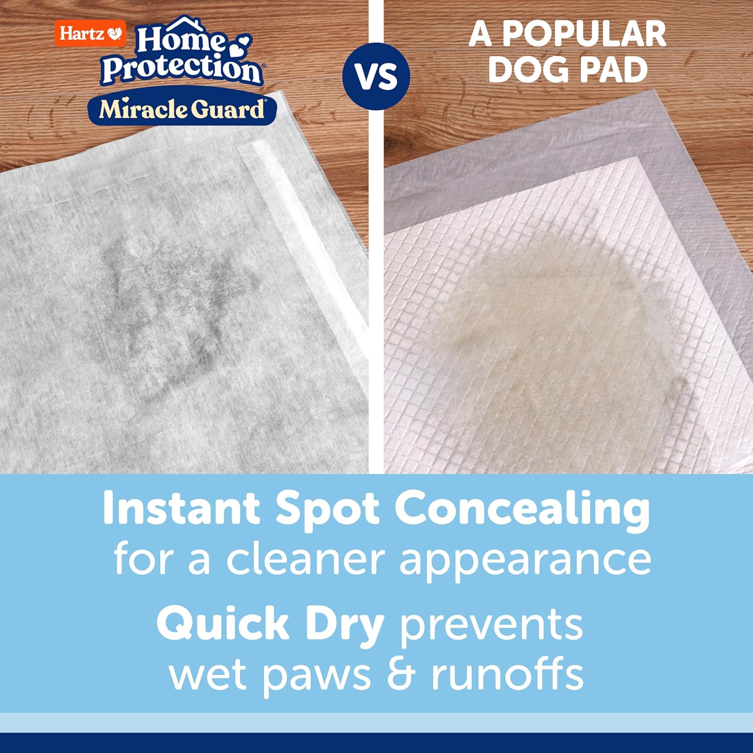 Hartz Miracle Guard Dog and Puppy Dog Pads Max Absorbency 24 Hour Use Odor Eliminating No Leaks, 3XL Size 20 Count