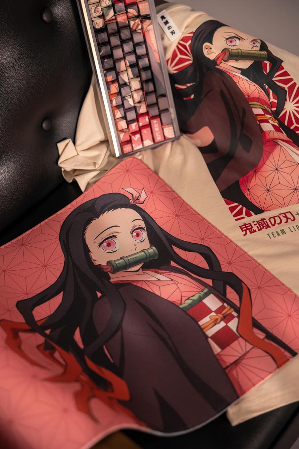 Demon Slayer Kimetsu No Yaiba Nezuko Gaming Mouse Pad, Computer Mouse Mat, Flat Stitched Edge, Non-Slip Rubber Base, Gamers & Office Use - Officially Licensed