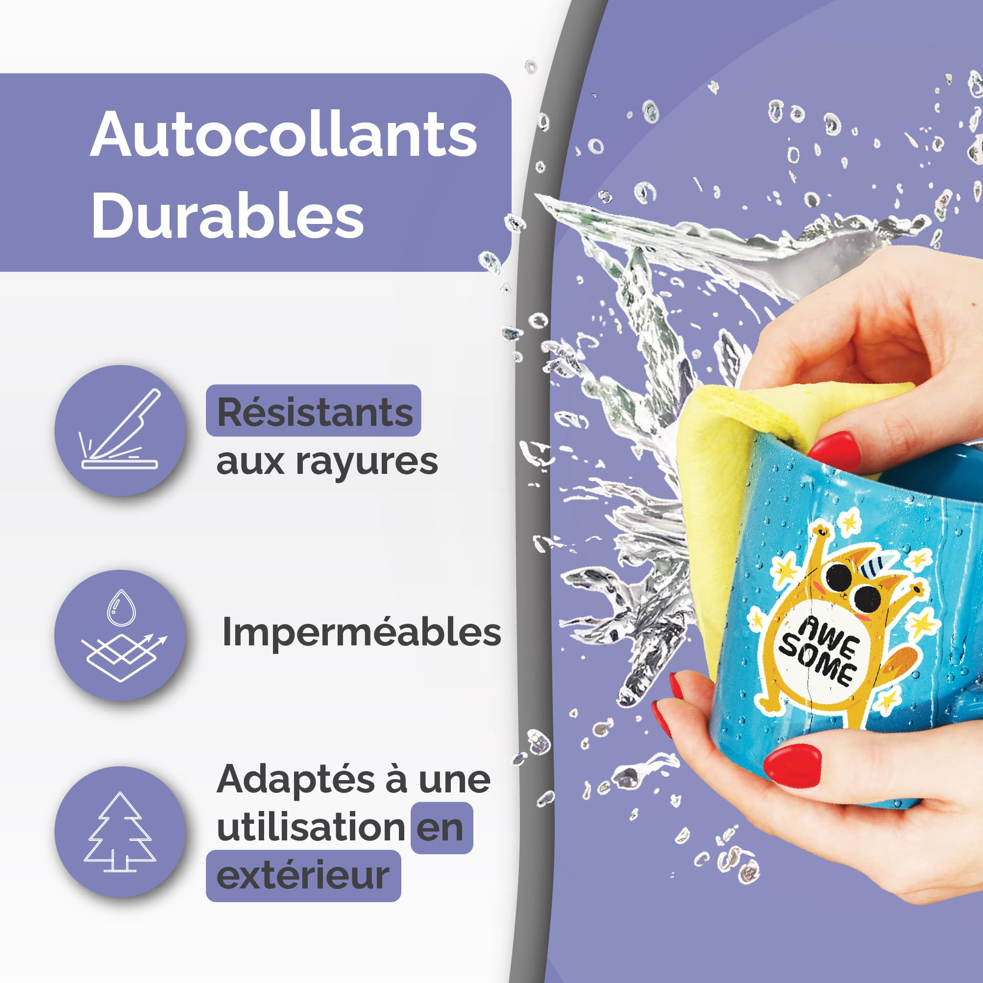Lot de 62 feuilles de papier autocollant translucide semi-transparent pour imprimante à jet d'encre et imprimante laser, imperméable, séchage rapide, couleurs vives, 20,3 x 27,9 cm, tient bien