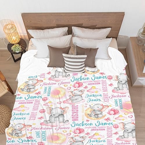 Miniatura 7 de Pindola Baby Elephant - Mantas de bebé personalizadas para bebé, mantas personalizadas para niños, mantas suaves para niños, niñas y recién nacidos,